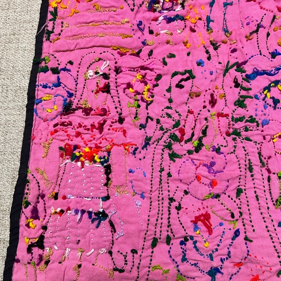 Hand embroidered Ethnic Wall Hanging or Tapestry - Picture 3 of 9